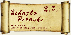 Mihajlo Piroški vizit kartica